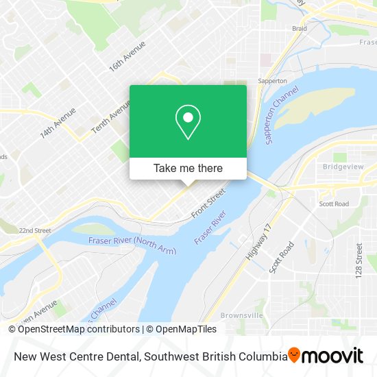 New West Centre Dental map