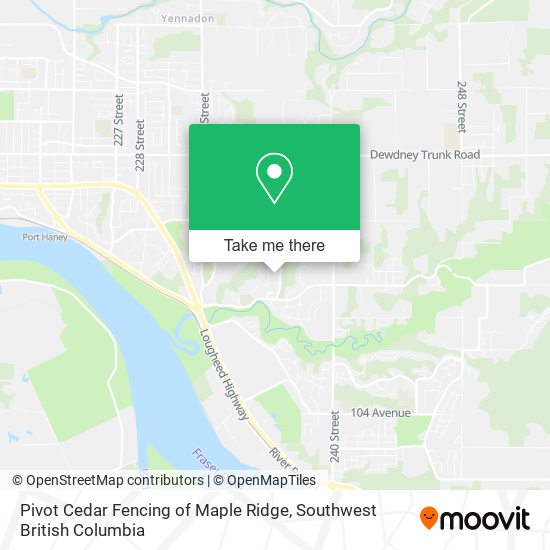 Pivot Cedar Fencing of Maple Ridge map