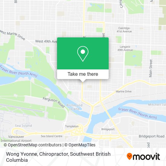 Wong Yvonne, Chiropractor map