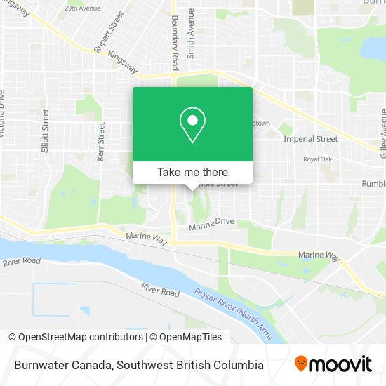 Burnwater Canada map