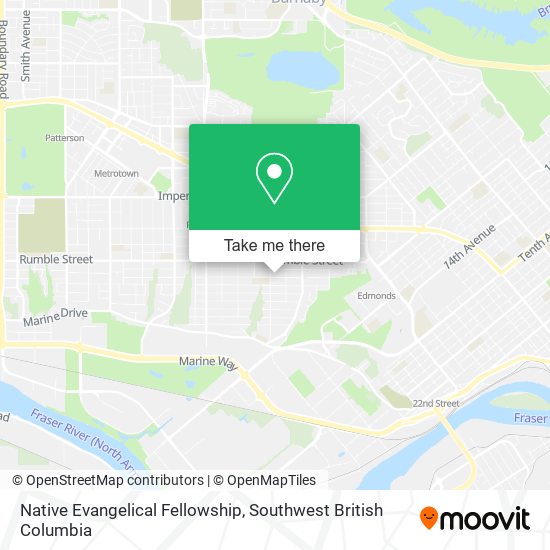 Native Evangelical Fellowship map