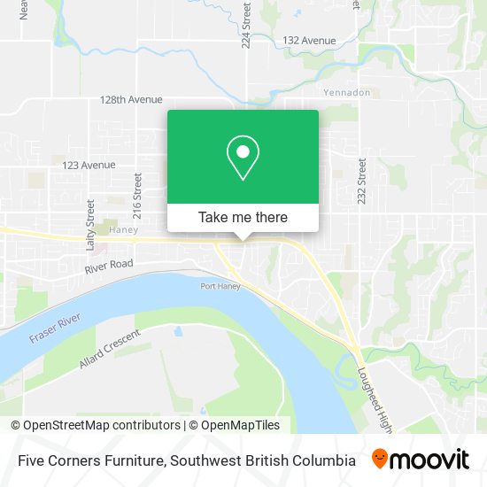 Five Corners Furniture map