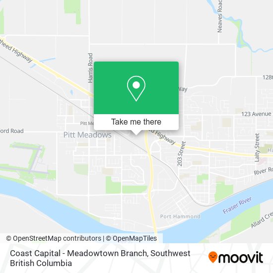 Coast Capital - Meadowtown Branch map