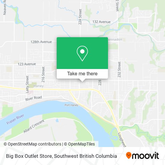 Big Box Outlet Store map