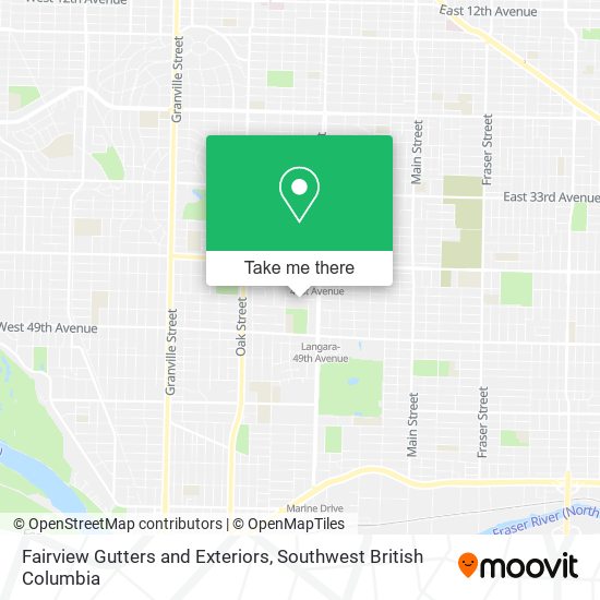 Fairview Gutters and Exteriors map