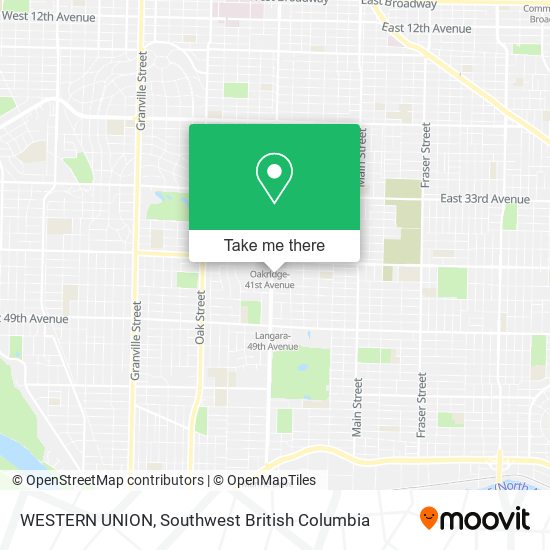 WESTERN UNION map