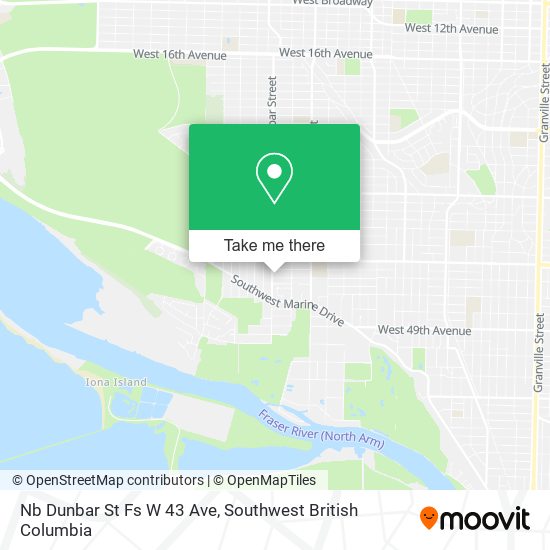 Nb Dunbar St Fs W 43 Ave map