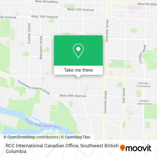 RCC International Canadian Office map