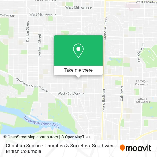 Christian Science Churches & Societies map