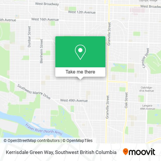 Kerrisdale Green Way map