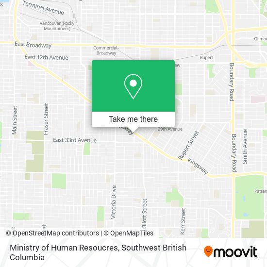 Ministry of Human Resoucres map