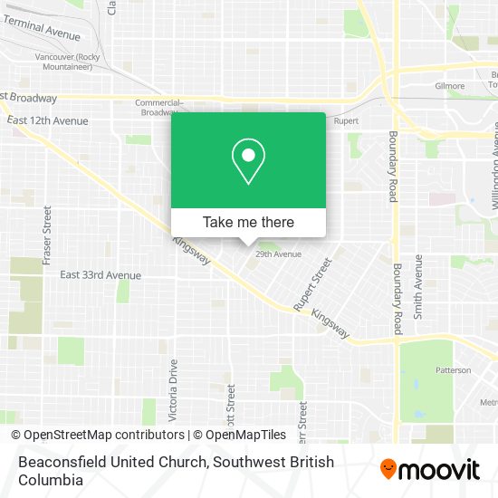 Beaconsfield United Church map