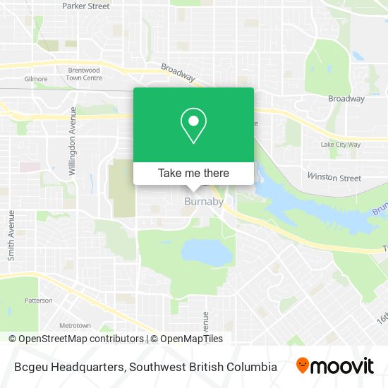 Bcgeu Headquarters map