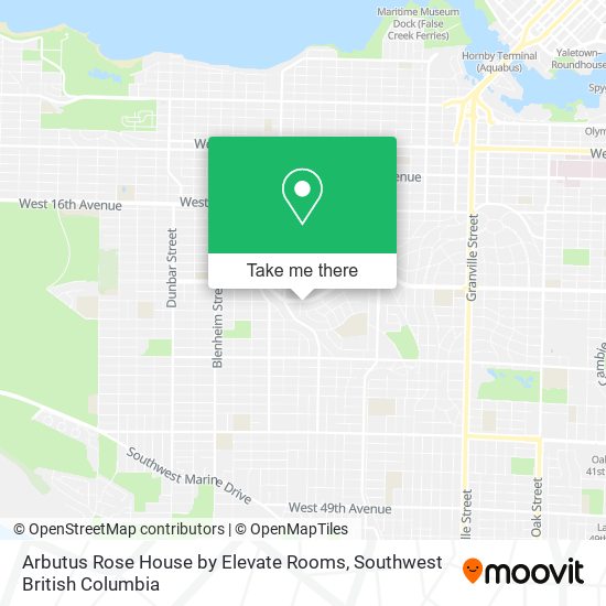 Arbutus Rose House by Elevate Rooms map