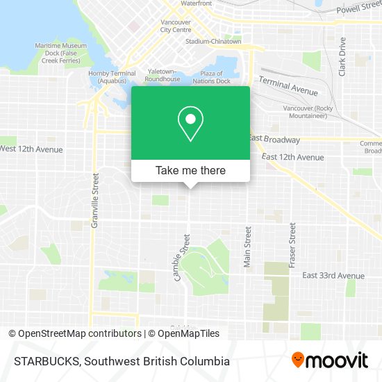 STARBUCKS map
