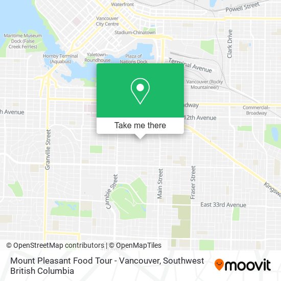 Mount Pleasant Food Tour - Vancouver map