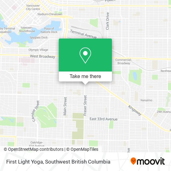 First Light Yoga map