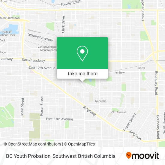 BC Youth Probation map