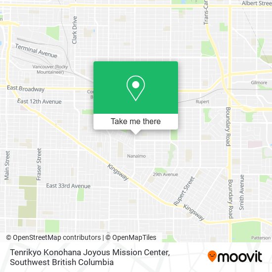 Tenrikyo Konohana Joyous Mission Center map