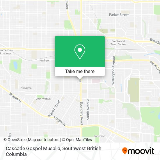 Cascade Gospel Musalla map