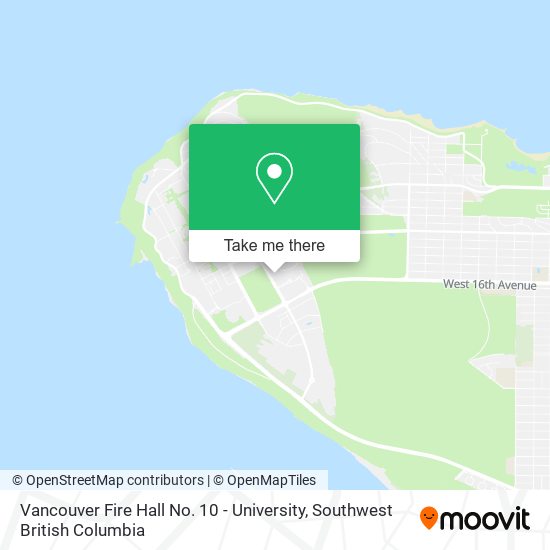 Vancouver Fire Hall No. 10 - University map