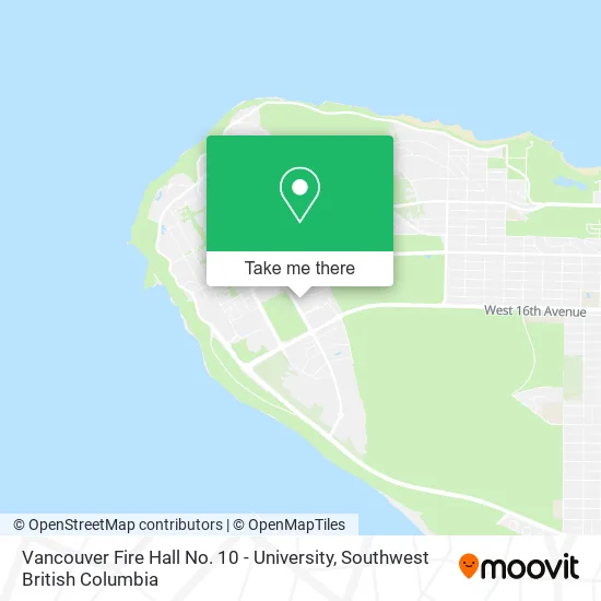 Vancouver Fire Hall No. 10 - University map