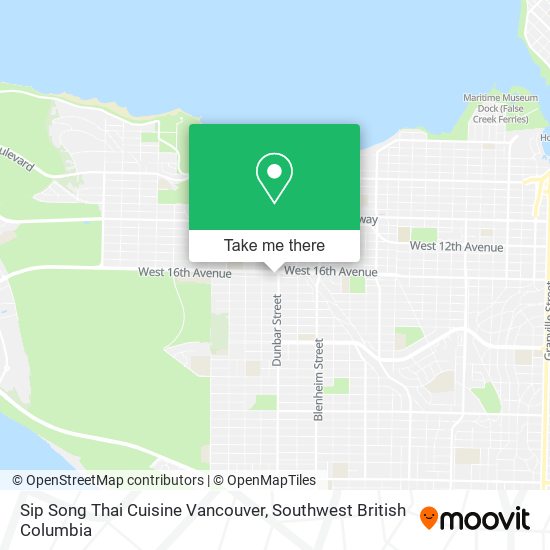 Sip Song Thai Cuisine Vancouver plan