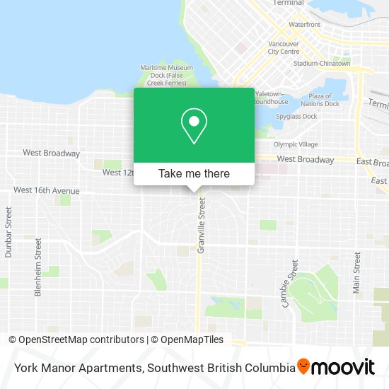 York Manor Apartments map