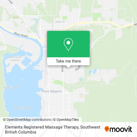 Elements Registered Massage Therapy map