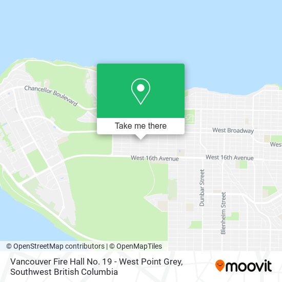 Vancouver Fire Hall No. 19 - West Point Grey map