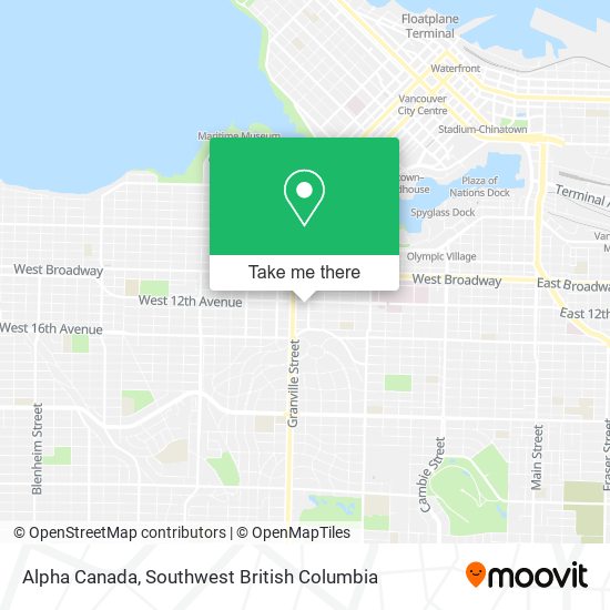 Alpha Canada map