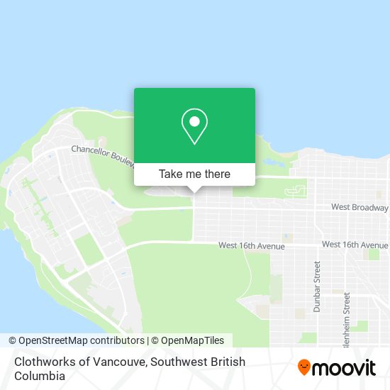 Clothworks of Vancouve map