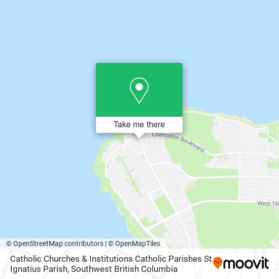 Catholic Churches & Institutions Catholic Parishes St Ignatius Parish map