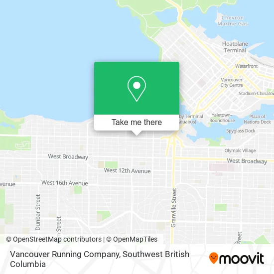 Vancouver Running Company map