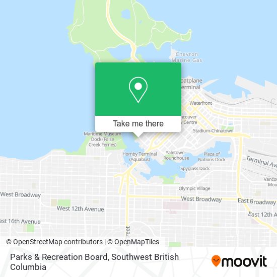 Parks & Recreation Board map