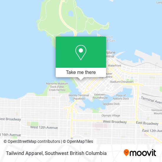 Tailwind Apparel map