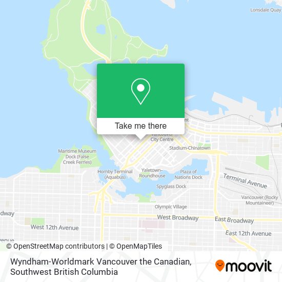 Wyndham-Worldmark Vancouver the Canadian map