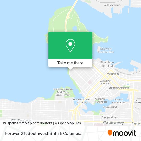 Forever 21 map