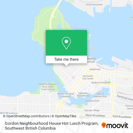 Gordon Neighbourhood House Hot Lunch Program map