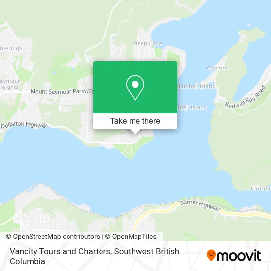 Vancity Tours and Charters map