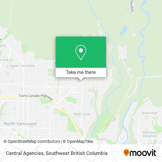 Central Agencies map