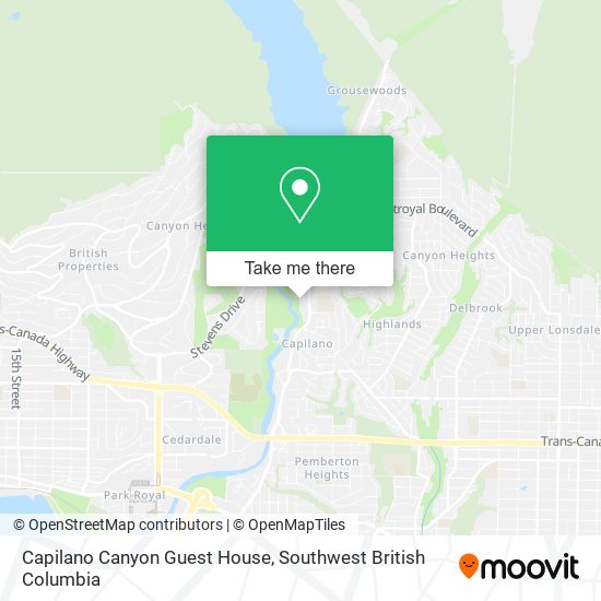 Capilano Canyon Guest House map