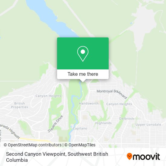 Second Canyon Viewpoint map