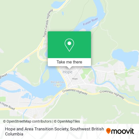 Hope and Area Transition Society map