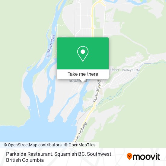 Parkside Restaurant, Squamish BC plan