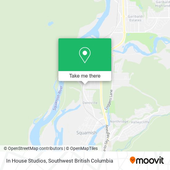In House Studios map