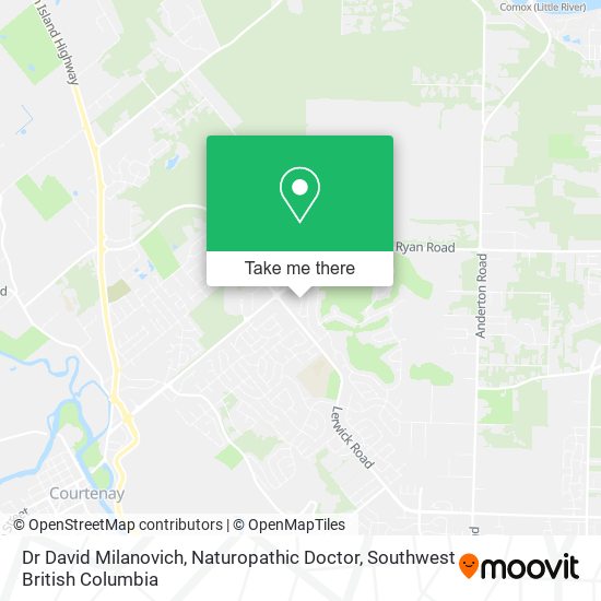 Dr David Milanovich, Naturopathic Doctor map