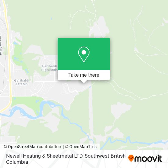 Newell Heating & Sheetmetal LTD map
