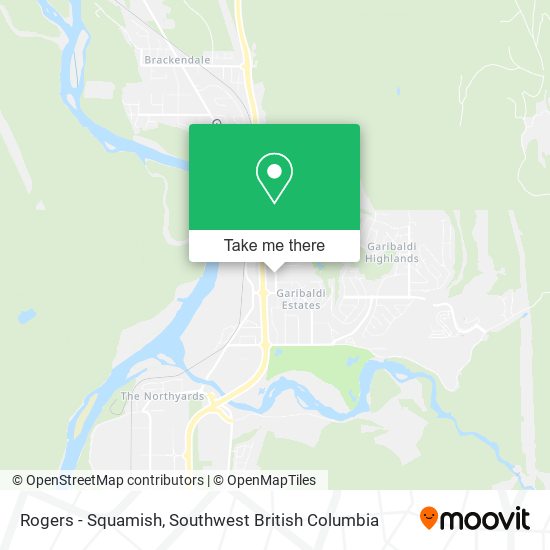 Rogers - Squamish map
