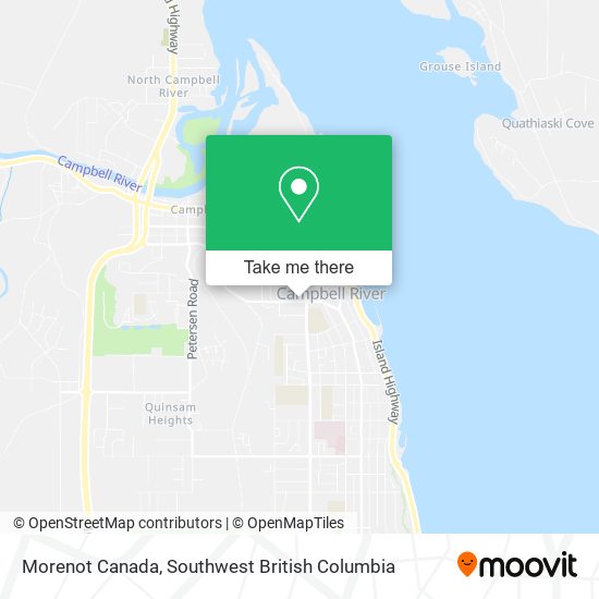 Morenot Canada map